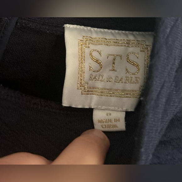 Quiet Luxury Tunic Dress Sail To Sable Quilted Nautical Coastal Blue Sz 8 Medium - Picture 3 of 4